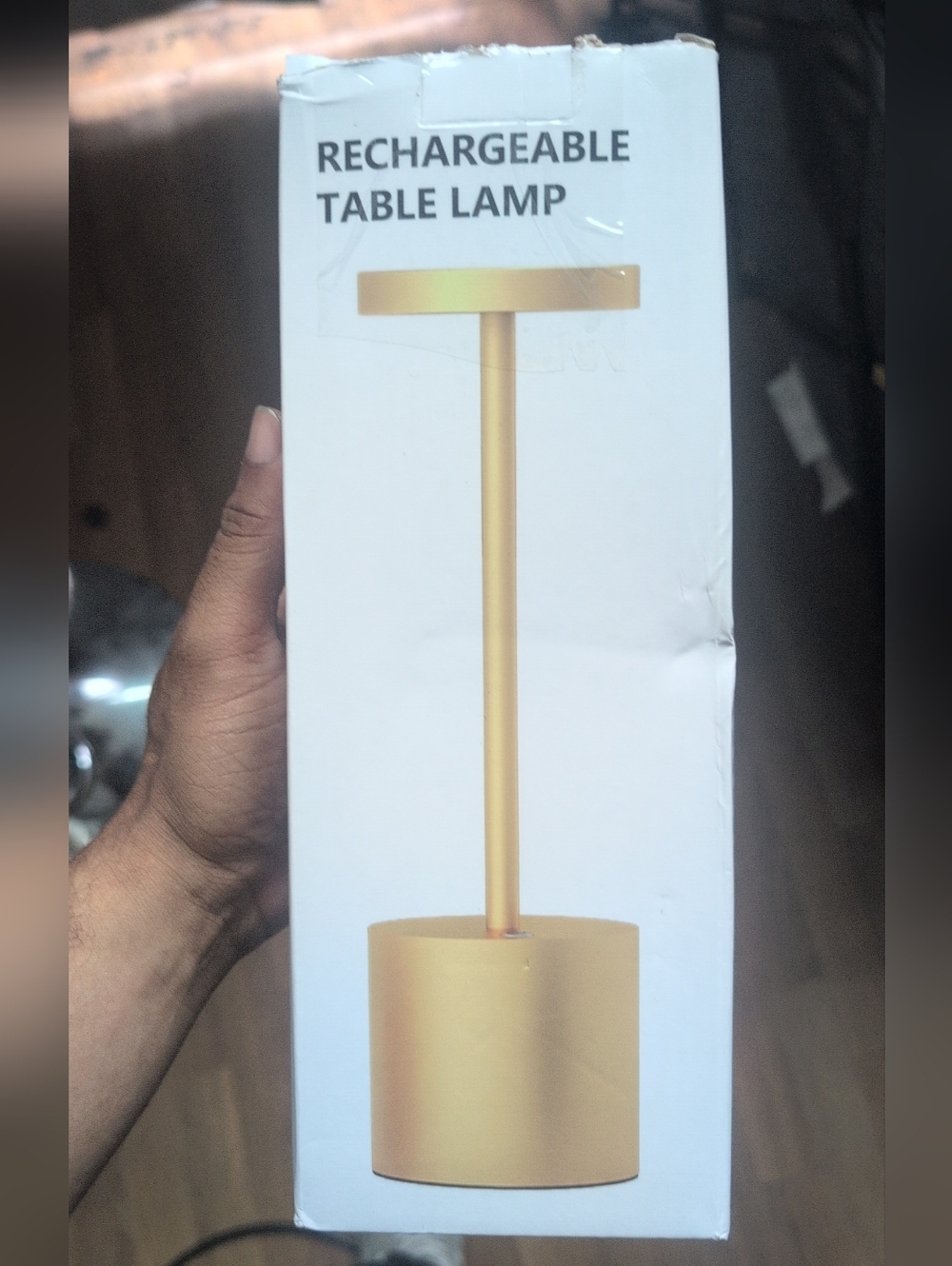 Rechargeable Table Lamp - Silver Finish